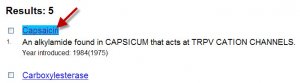 Search results for capsaicin