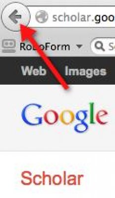 A screenshot of the browser's "back arrow" button. 