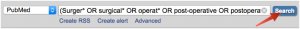 Screenshot shows the PubMed search box.