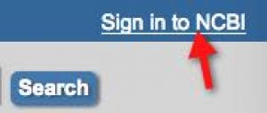 A screenshot of the "Sign in to NCBI" link at the upper right.